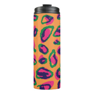 Leopard Print, Colourful Animal Pattern. Thermal Tumbler