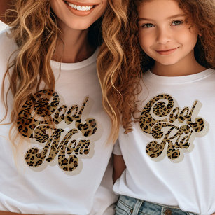 Leopard Print Cool Kid Matching Mummy and Me T-Shirt