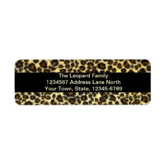 Leopard Print Customisable Return Address Labels