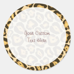Leopard Print Customisable Sticker