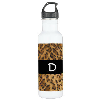 Leopard Print D monogram initials 710 Ml Water Bottle