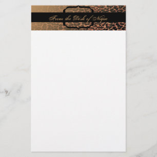 Leopard Print Elegance Stationery