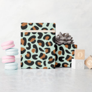 Leopard Print Engagement Gifts Menthol Seamless  Wrapping Paper