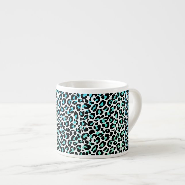 Leopard Print Espresso Mug (Front Right)