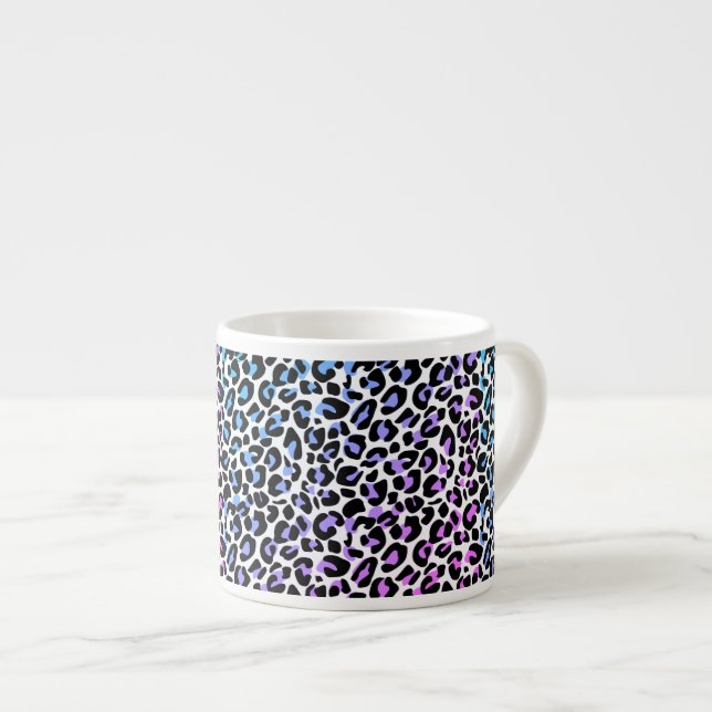 Leopard Print Espresso Mug (Front Right)