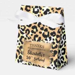 Leopard Print Faux Foil Favour Box