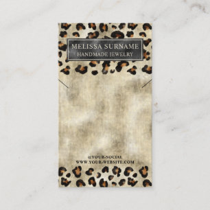 Leopard Print Faux Foil Necklace Display Card