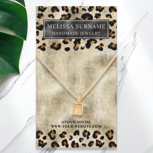 Leopard Print Faux Foil Necklace Display Card (Creator Uploaded)