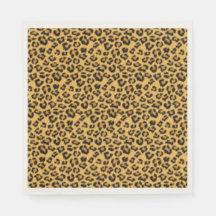 Leopard Print Faux Fur Wild Style Safari Pattern Napkin
