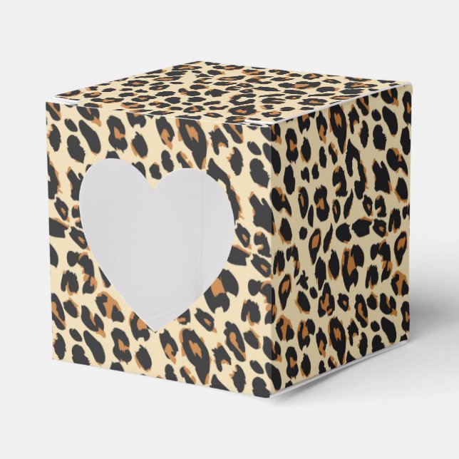 Leopard Print Favour Box (Front Side)