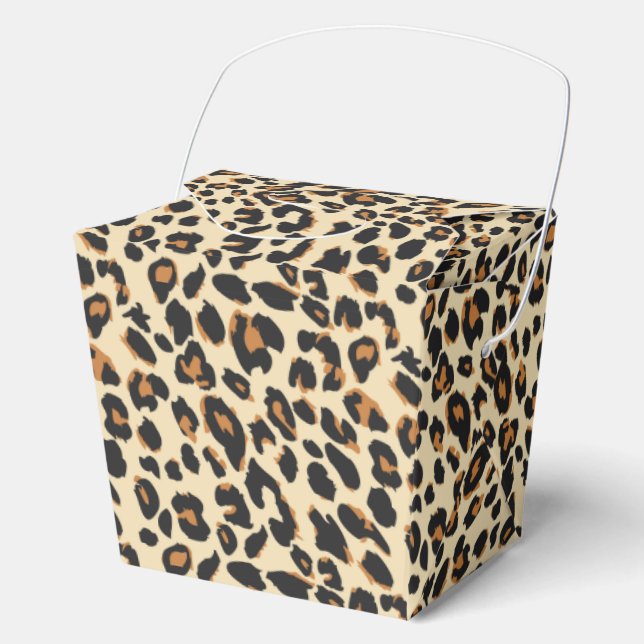 Leopard Print Favour Box (Front)