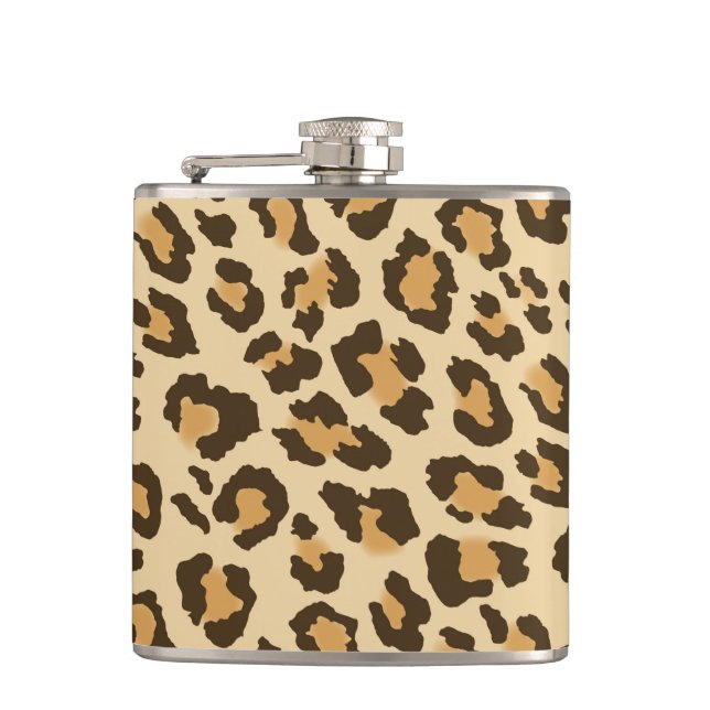Leopard Print Flask (Front)