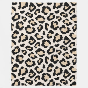 Leopard print fleece blanket