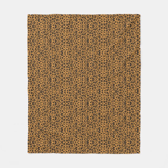 Leopard Print Fleece Blanket (Front)