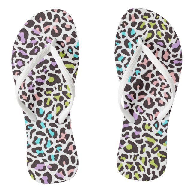 Leopard Print Flip Flops (Footbed)