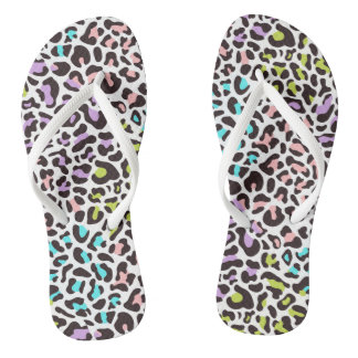 Leopard Print Flip Flops