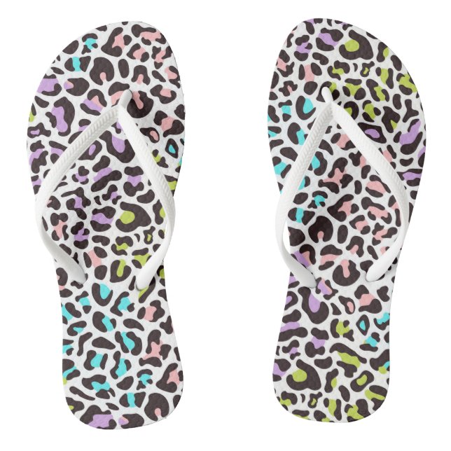Leopard Print Flip Flops (Footbed)