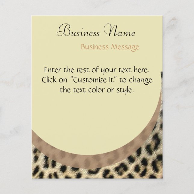 Leopard Print Flyer (Front)