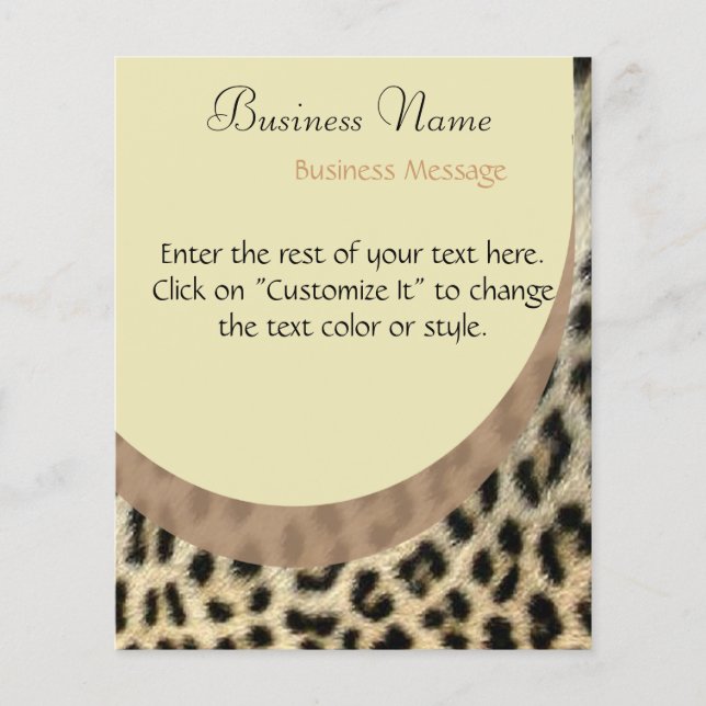 Leopard Print Flyer (Front)