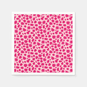 Leopard Print - Fuchsia and light pink Napkin