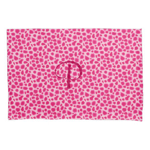 Leopard Print - Fuchsia and light pink Pillowcase