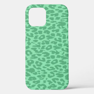 Leopard Print Fur Medium Turquoise Colour iPhone 12 Pro Case