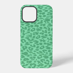 Leopard Print Fur Medium Turquoise Colour iPhone 12 Pro Case