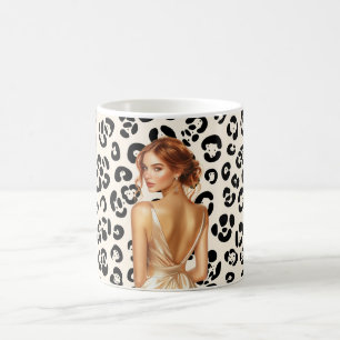 Leopard Print Gold Dress Redhead Coffee Mug