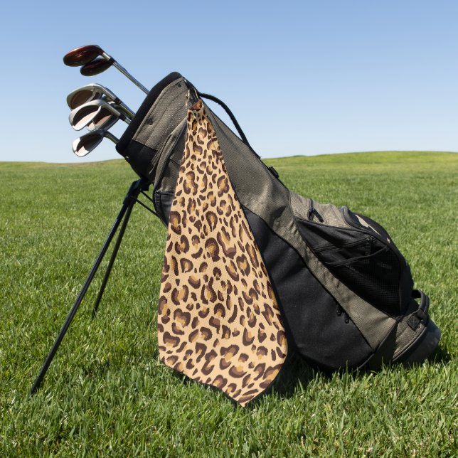 Leopard Print Golf Towel (Green)