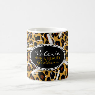 Leopard Print Hair & Beauty Coffee Mug