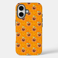 Leopard print Halloween pattern