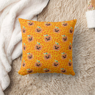 Leopard print Halloween pattern Cushion