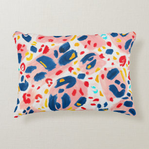 Leopard print: hand-painted watercolor. decorative cushion