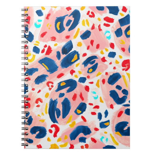 Leopard print: hand-painted watercolor. notebook (Front)