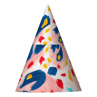 Leopard print: hand-painted watercolor. party hat