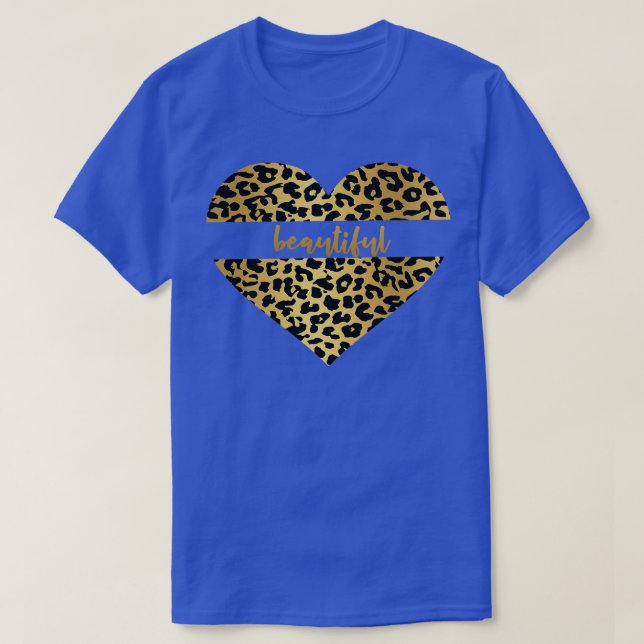 Leopard print heart 1 T-Shirt (Design Front)