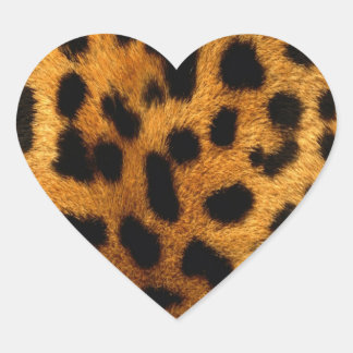 leopard-print heart sticker