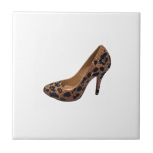 Leopard Print High Heel Shoe Pump Tile