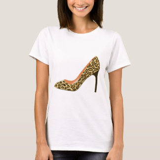 Leopard Print High Heel Shoe T-Shirt