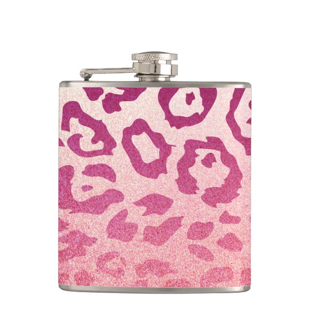 Leopard Print Hip Flask (Front)