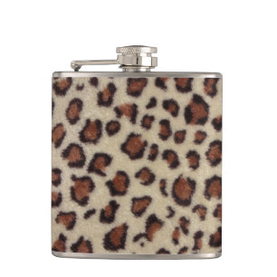 Leopard Print Hip Flask