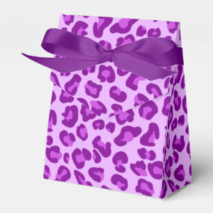 Leopard Print in Deep Purple and Lavender Favour Box