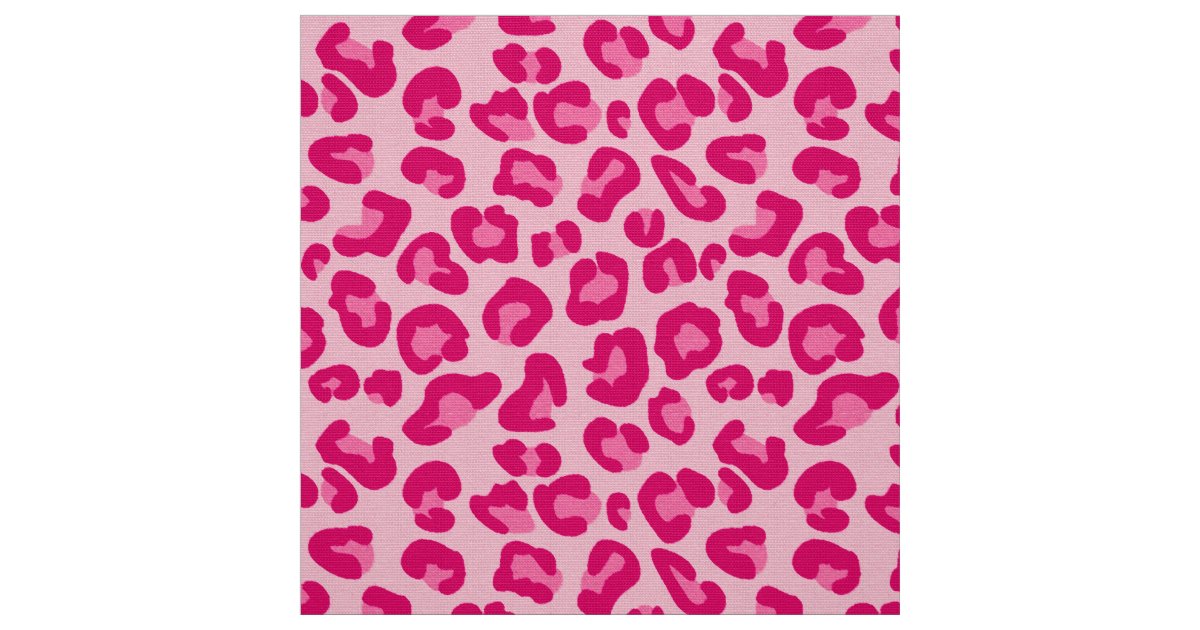Leopard Print in Pastel Pink, Hot Pink and Fuchsia Fabric | Zazzle.com.au