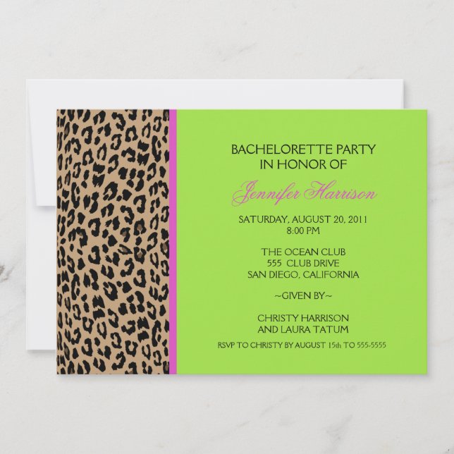 Leopard Print Invitation (Front)