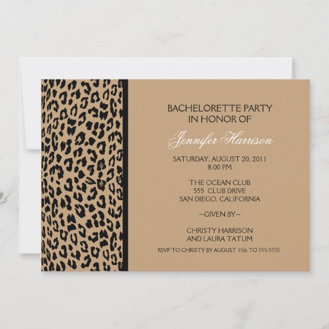 Leopard Print Invitation (Front)