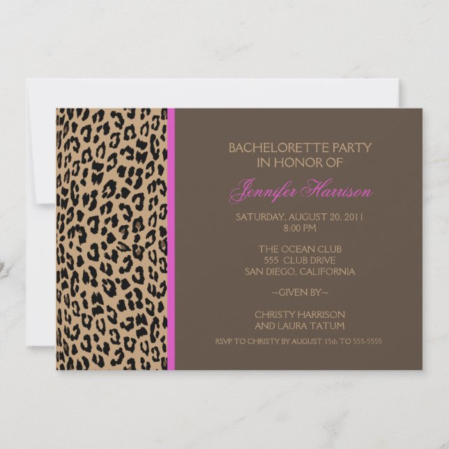 Leopard Print Invitation (Front)