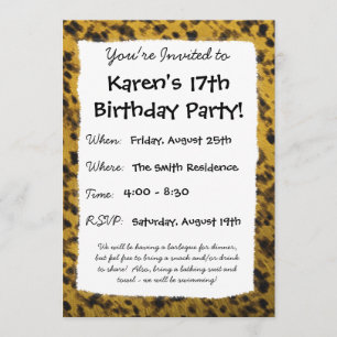 Leopard Print Invitation