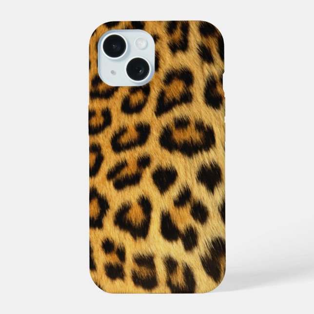Leopard Print iPhone 15 Case (Back)