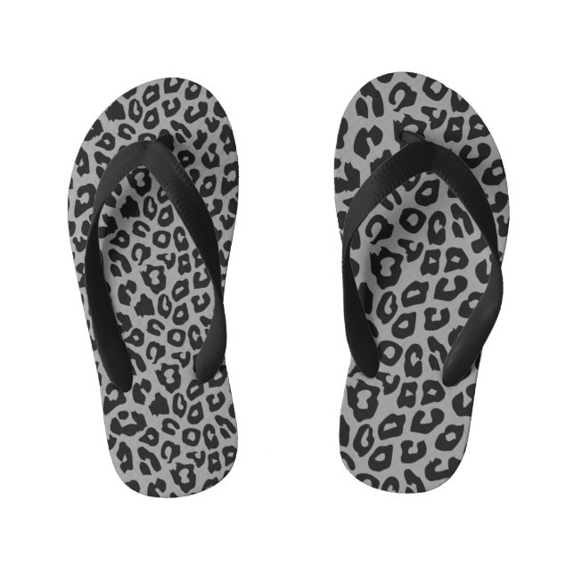 Leopard Print Kid's Thongs (Footbed)