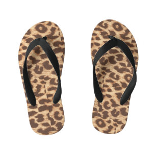 Leopard print   kid's thongs